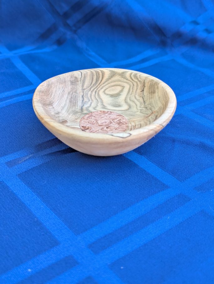 Spalted cherry, buckeye burl inlay